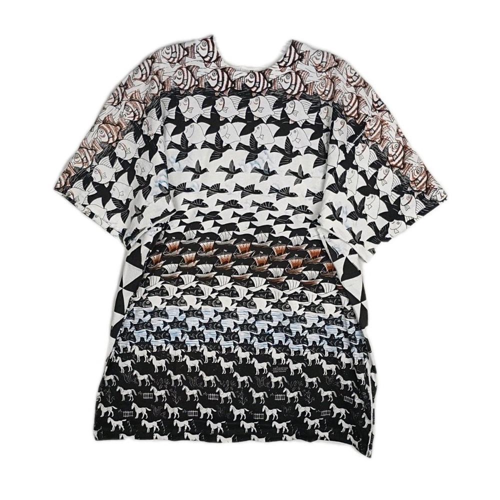Andazia‎ Vintage MC Escher All Over Print AOP T Shirt ART  XL USA Single Stitch